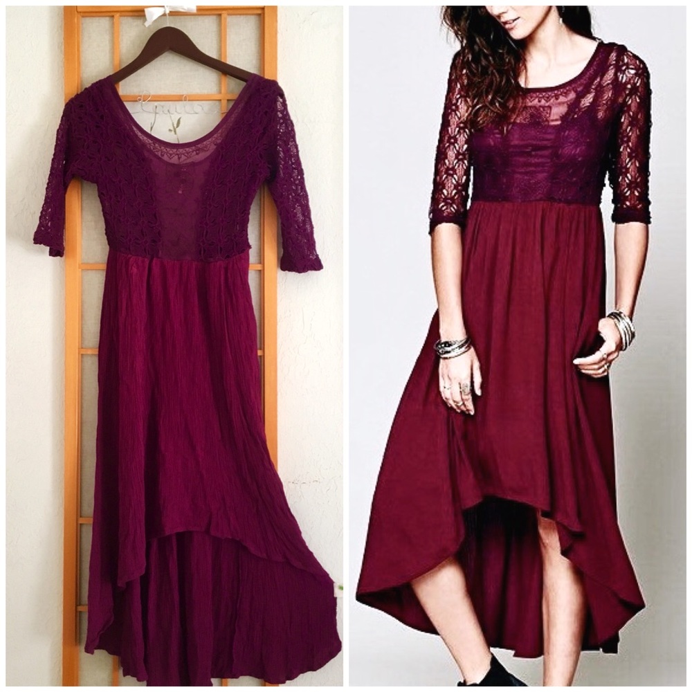 Free People Crochet Boho Festival Maxi Dress 2